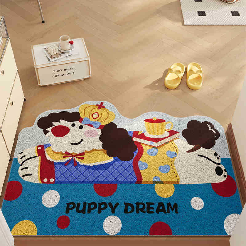 Mengqu Cartoon Home Floor Mat, The Entrance Can Be Cut And Easy To Take Care Of, Silk Ring Floor Mat, Household Scraping Mud Rubbing Soil