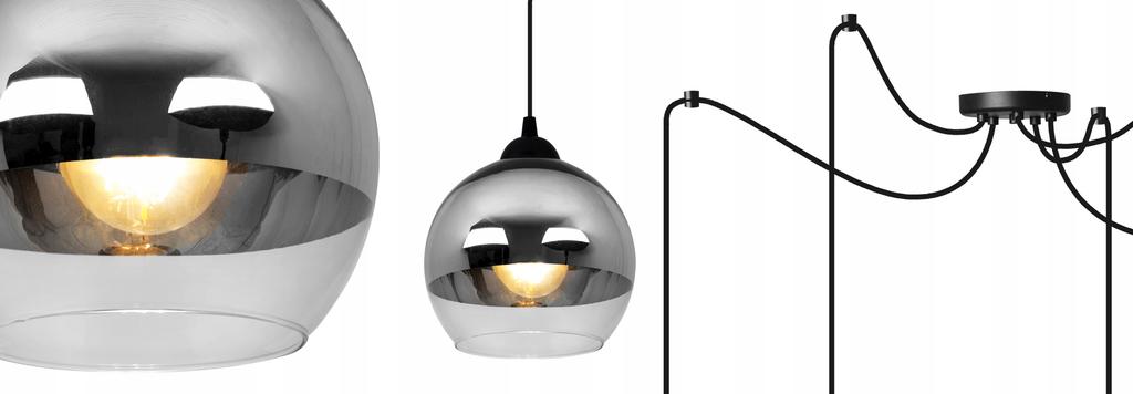 ELEGANT CHROME LED SPIDER HANGING LAMP