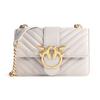 Fashion Twill Quilted Lambskin Swallow Chain Bag Crossbody Shoulder Bag Women Bags Gray White 1P21TL-Y6KT-I21