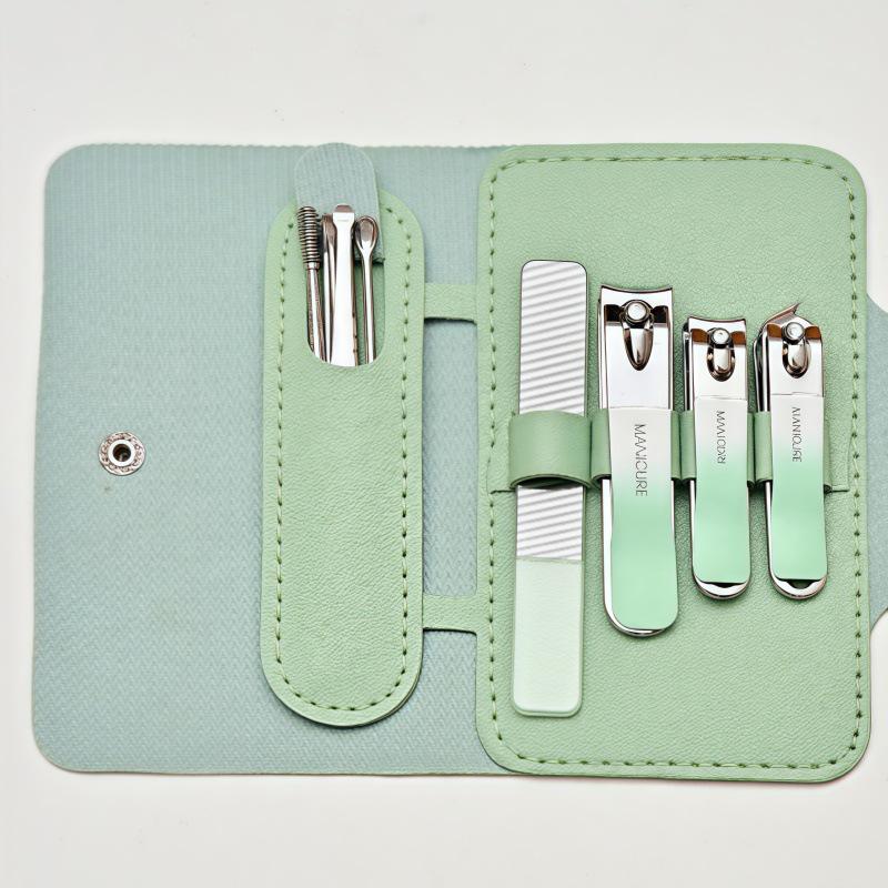 Portable 10-Piece Nail Clipper and Manicure Set with Ear Pick
