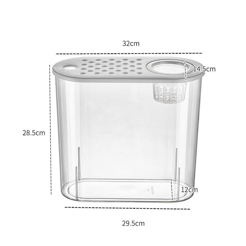 Transparent Oval Fish Tank for Study or Living Room - Small Home Ecological Goldfish Desk Tank