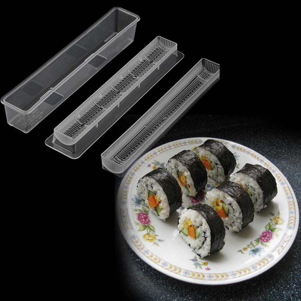 3 pcs/set Kitchen Accessories Anti-stick Mould Japanese Tools Kit Sushi Roll Maker Rice Mold