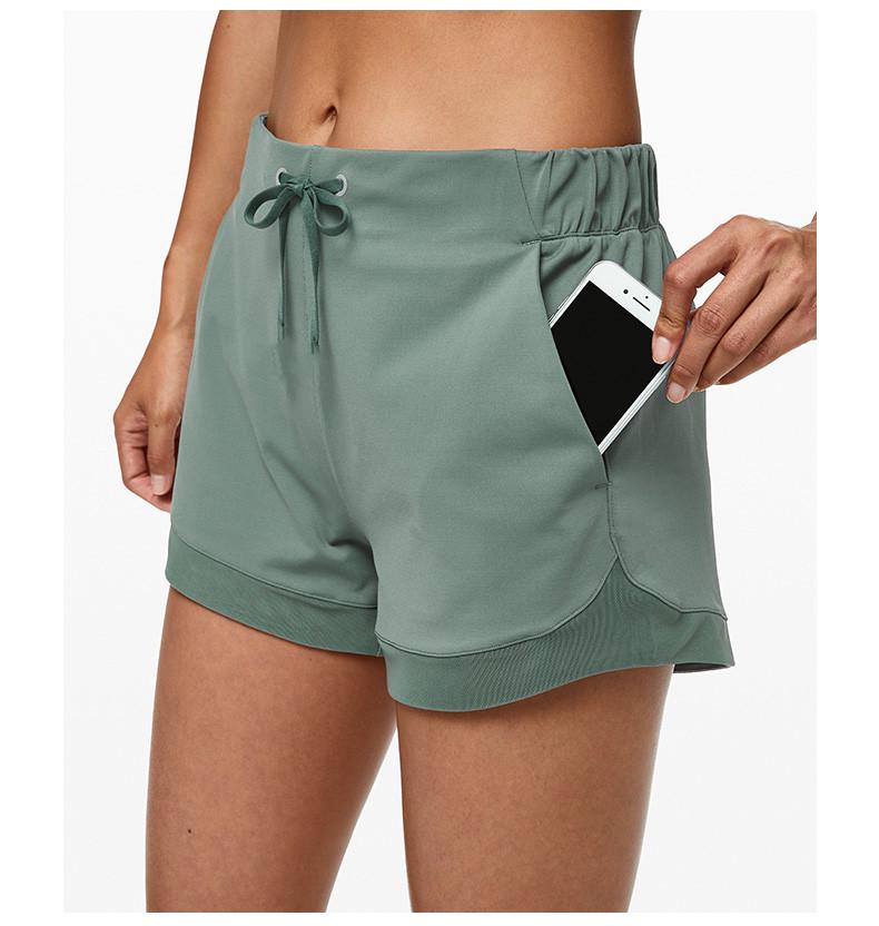 Женские шорты для йоги с высокой эластичностью, приподнимающие ягодицы – быстросохнущие, сетчатые, средней длины S