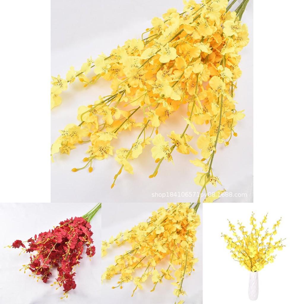 Oncidium Silk Flower Bouquet For Wedding Decor And Home Interior Decor With Realistic Craftsmanship