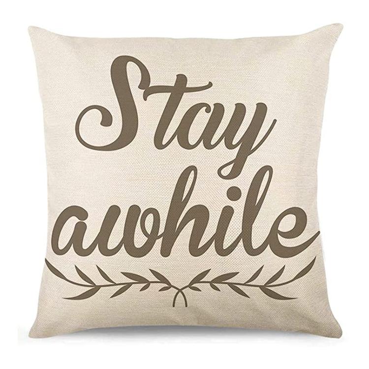 Flax Popular Pillowcase Nordic Home Decoration Pillow Office Car Cushions