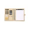 A4 Multi-Functional Folder Business Leather Loose-Leaf Male Package Office Sales Storage Clip Info Booklet Meeting Plate Holder