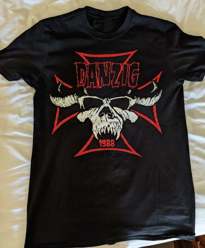 Vtg Danzig Band 1988 Tour Heavy Cotton Black All Size T Shirt TU525 M