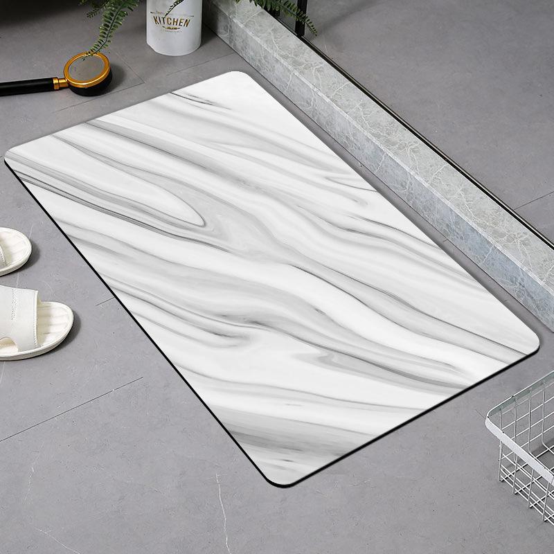 Light Luxury Marble, Diatom Mud, Water-absorbing Quick-drying Floor Mat, Non-slip and Dirt-resistant At the Bathroom Door