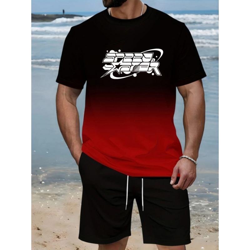 

New Summer Trend Urban Street Short-sleeved Shorts Two-piece Set Popular Men s Clothing 6XL