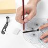 Compass Function Magnetic Drawing Tool Ruler Angle Measurement Protractor Style Multifunctional Drawing Ruler