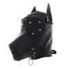 VaHppy SM BDSM Erotické hračky Psí návleky na hrdiny Hraní rolí Big Black Dog Slave Odnímatelné návleky na oči a ústa