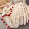 Flannel Rose Bouquet Blanket Crocheted Flower Bouquet Blanket Home Office Sofa Throw Blankets Cover Girls Friends Festival Gift