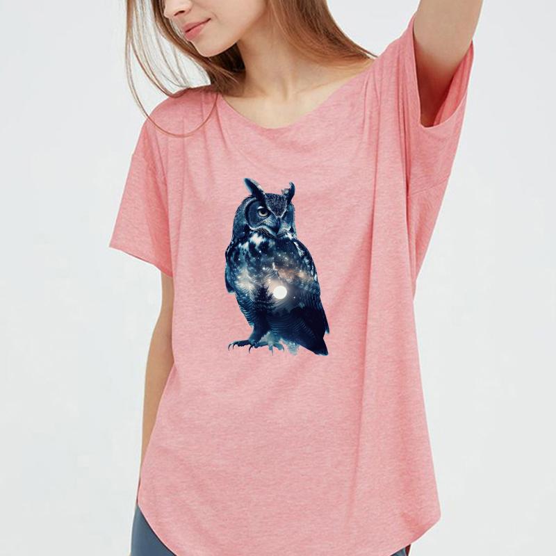 Night Owl Thermal Sticker On Clothes Heat Press Appliqued Parches Ropa Diy Clothes Stickers T-Shirt Hoodies Sticker Decoration