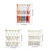 Wood Stuffed Toy Net Hammocks Hanging Toy Organizers Wall Mounted Storage Rack for Nursery Room Bedroom Kids Room Decors