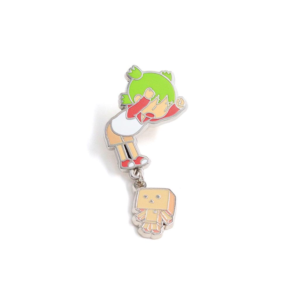 Yotsuba & Arale Anime Girl Enamel Pin - Cardboard Robot Brooch Badge
