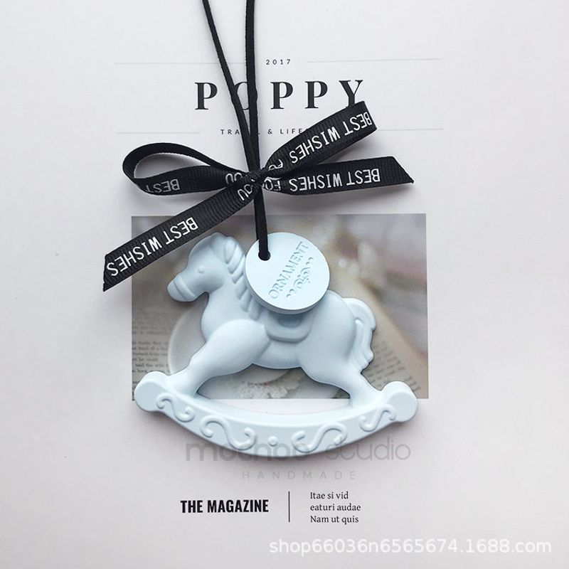 Car Perfume Aroma Diffuser Gypsum Ins Car Hanging Ornament Rearview Mirror Decoration Diffuser Stone Women s Gift Souvenir Ice Blue Blue Wind Chime