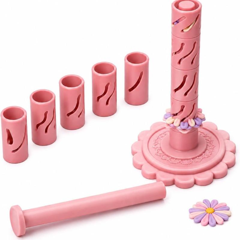 Polymer Clay Flower Making Tool Set 9 Modular Shaping Sleeves Creative Clay Craft Kit Gift for DIY Craft Enthusiasts Kids