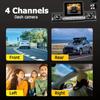 4channels HD1080P Dashcam 2inch IPS  Car Camera Night Vision Recording Auto DVR Loop Dash Recorder Vehicle Accessories