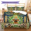 Erstaunliches Ägyptisches Wandmalerei Muster Bettwäsche Steppdecke Set Bettbezug Kissenbezug Heimdekoration Geburtstagsgeschenk (1 Bettbezug + 2 Kissenbezüge, ohne Füllung)