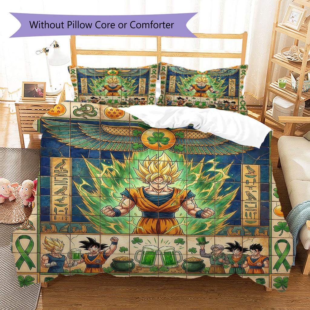 Erstaunliches Ägyptisches Wandmalerei Muster Bettwäsche Steppdecke Set Bettbezug Kissenbezug Heimdekoration Geburtstagsgeschenk (1 Bettbezug + 2 Kissenbezüge, ohne Füllung)
