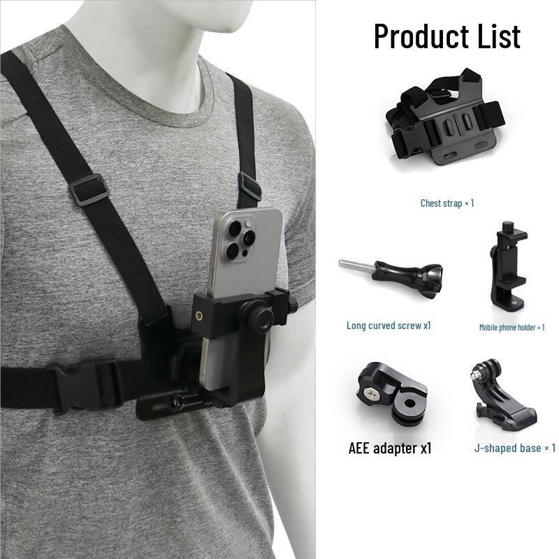GoPro Chest Strap Phone Holder for First-Person View, Cycling & Live Streaming