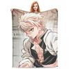 Wind Hashira Shinazugawa Flannel Blanket Anime Demon Slayer Novelty Throw Blankets for Sofa Bedding Lounge Plush Thin Quilt