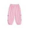 DUDUJIA Girls' 100% Cotton Lightweight Summer Anti-Mosquito Pants
