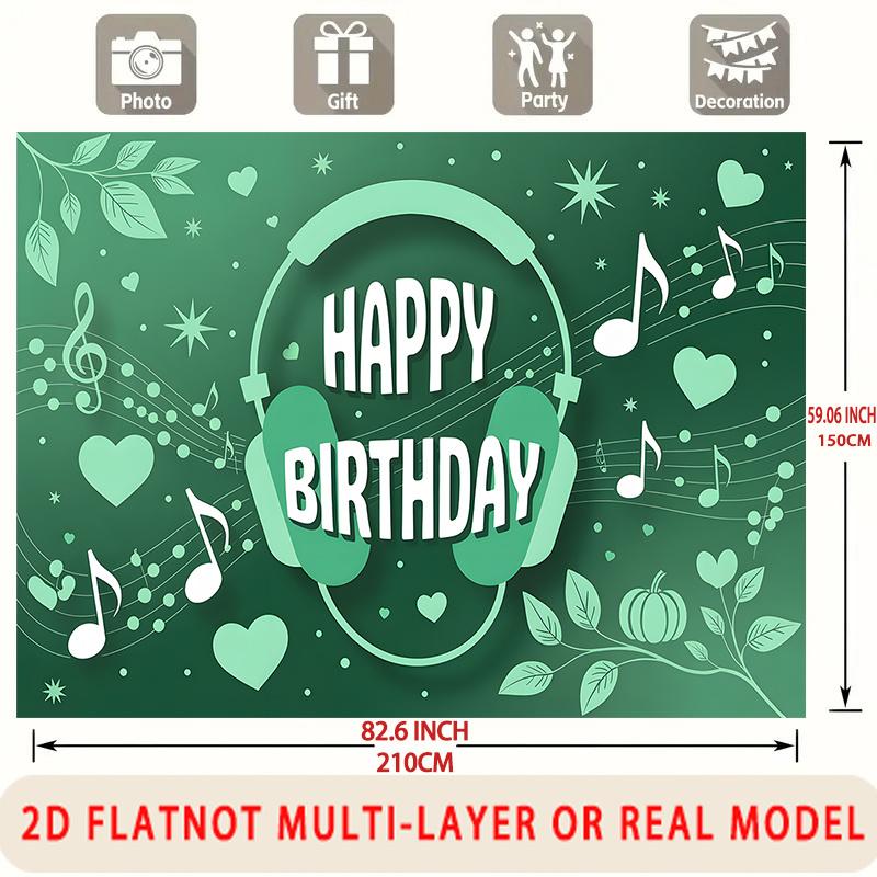 Party Backdrop Birthday Green Photo Booth Background Front Door Decor