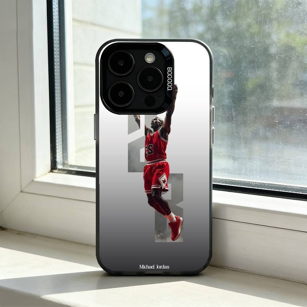 Sports M-Michael Jeffrey Jordan Phone Case For iPhone 17,16,15,14,13,12,11 Plus,Pro Max,XS,Colorful Silver Black Cover