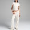 SKIMS Valentines Day Collection Logo Pointelle T-Shirt Round Neck Pullover Versatile Short Sleeve Regular T-Shirt Women Tops TP-TSH-3645-MPR