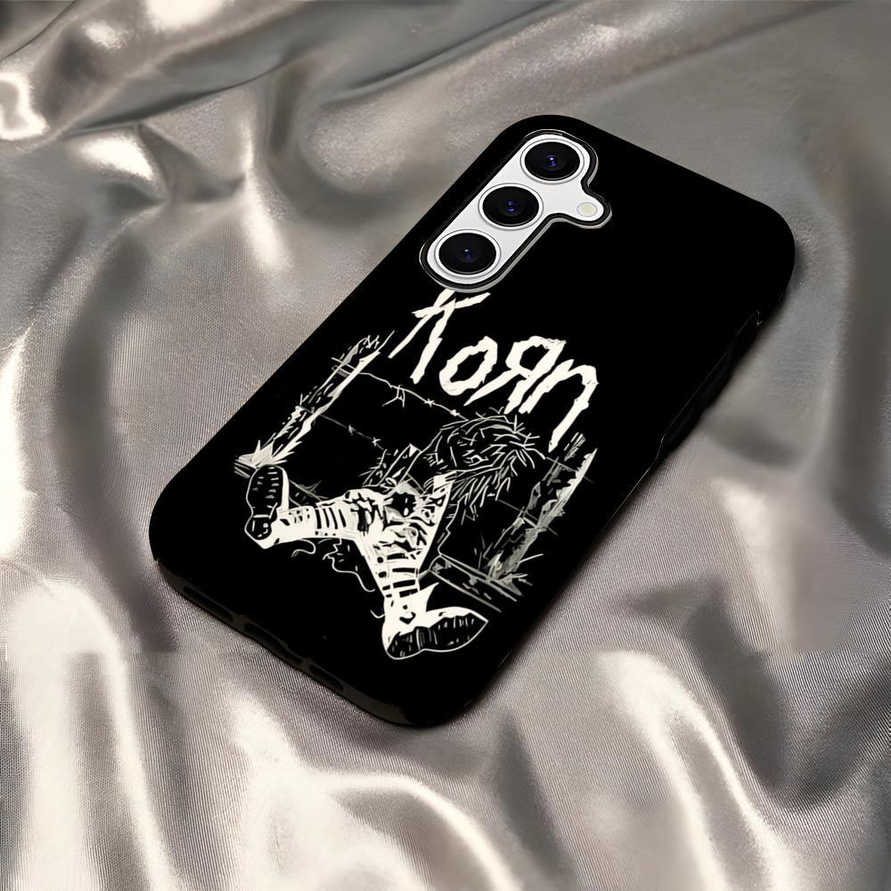 Korn Heavy Jonathan Davis Phone Case For Samsung S25 Ultra S21 S22 S23 FE S24 Plus A56 A36 A16 Glossy 2 In 1 Cover SamsungS23Plus