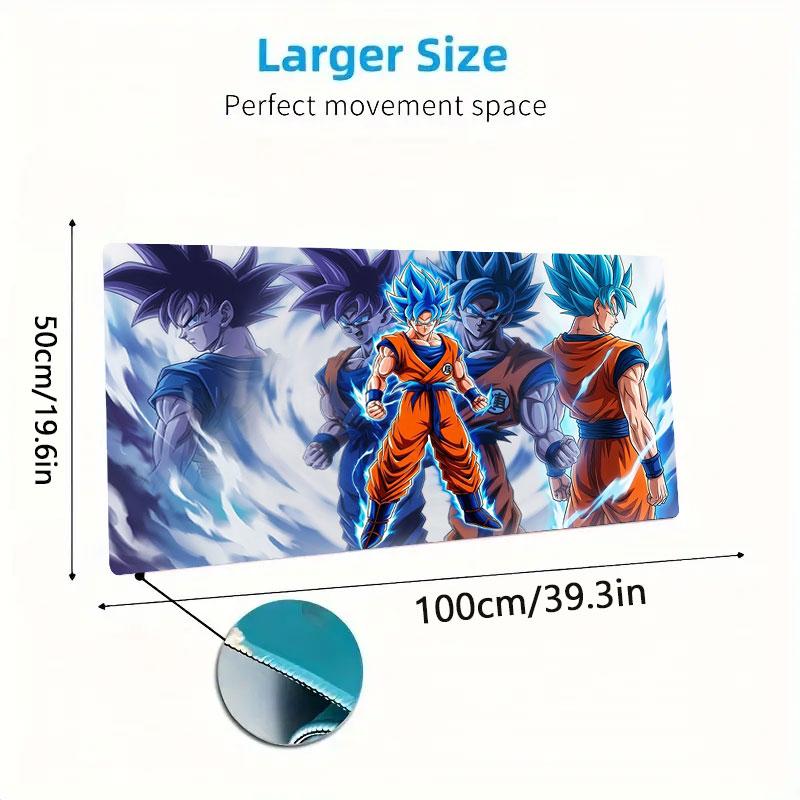 Goku Power Evolution Large Size Mouse Pad Large Gaming Table Cushion Nonslip Laptop Tablet Big Mousepad Xxl Mat Mini Pc Playmat With Lock Edge