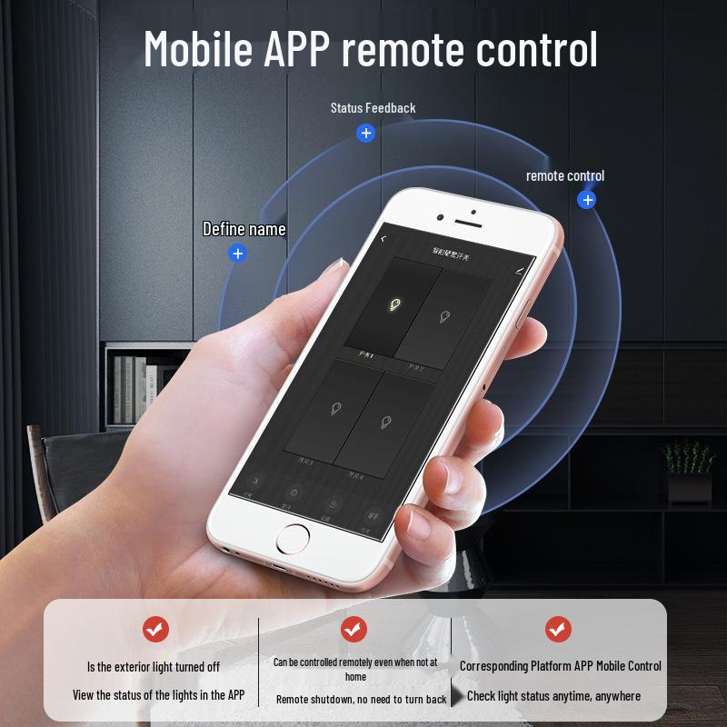 Graffiti WiFi Smart Switch Control Panel with Google, Alexa, Xiaoai, Tmall Integration