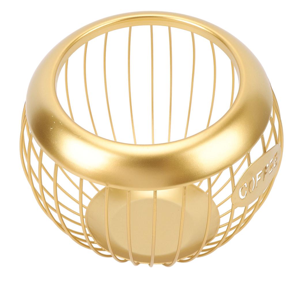 Coffee Pod Holder Wire Basket Large Capacity Iron Coffee Pods Storage Basket for Coffee Bar Counter Desktop