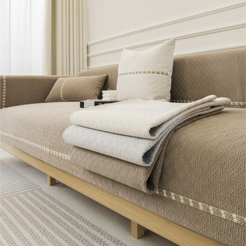 

Подушка для дивана с текстурой шенилла, универсальная противоскользящая подушка для сиденья Four Seasons, однотонный современный высококачественный мягкий чехол для дивана 70x70