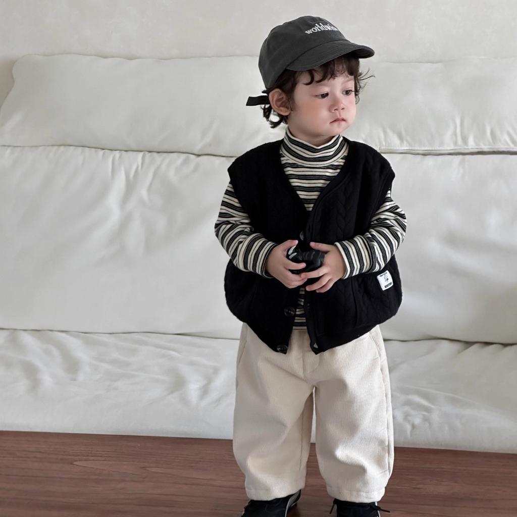Children's Double-layer Cotton Vest Jacket, New Autumn and Winter Bottoming Shirt, Children's Clothing, Boys' Thickened Set