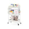 Rolling Carts With Wheels, 3 Tier Rolling Utility Cart, Metal Storage Organizer With Pegboard Hooks Bins For Bathroom Kitc