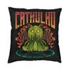 Federa per Cuscino Mostro del Mito di Lovecraft Cthulhu 50x50cm Poliestere Federa per Cuscino da Lancio Federa per Cuscino da Divano Sedia Decorazione Soggiorno