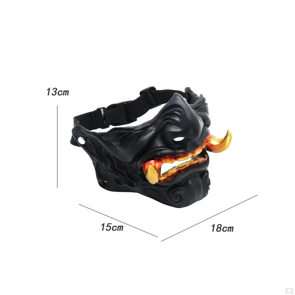 Maska samuraje Japonská halloweenská dekorace Role Obličejová rekvizita pro muže Ženy Kostýmy Dárky Cosplay Rekvizity