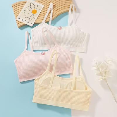 Summer Thin Girl Training Linen Soft Brassiere Sport Girl Bras For Teen Girls Letter Children Topic