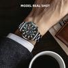 Fashion Mens Watches Luxury Stainless Steel Quartz Wristwatch Male Business Sport Leather Watch Luminous Clock