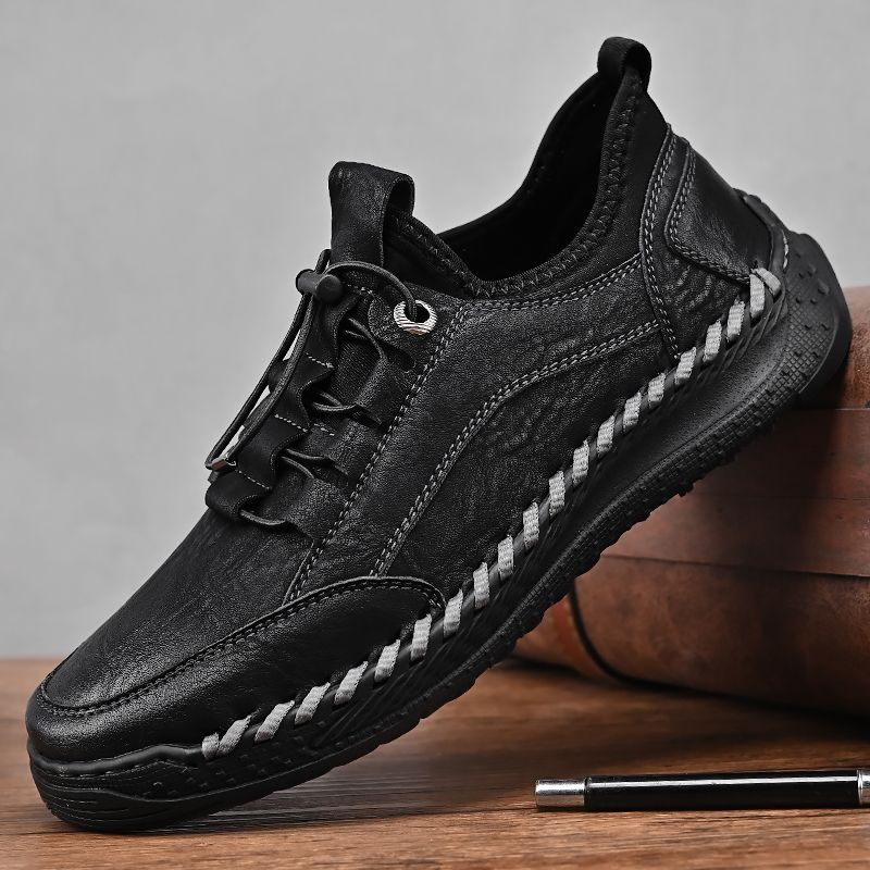 Men's Autumn Leather Sneakers Casual Leather Shoes