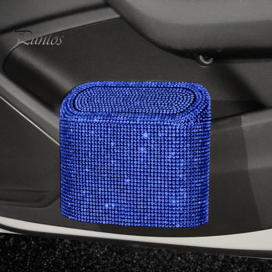 Auto Mülleimer Mülleimer Glitzer Strass Bling Drück Quadratischer Abfalleimer Aufbewahrungsbox Müllgreifer für Fahrzeugorganizer