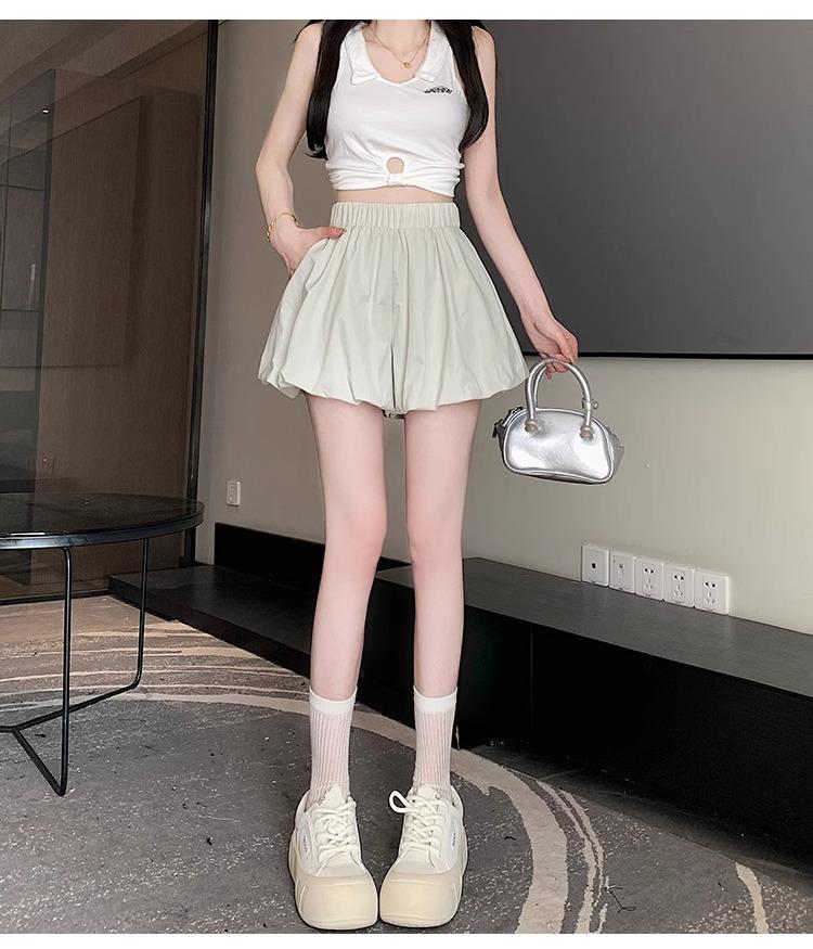 White Cloud High-Waist Slim Puffy Lantern Skirt 2024