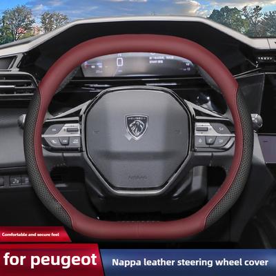 Coprivolante in Pelle per Auto per Nuova Peugeot E-4008 E-5008 E-2008 E-Rifter 308 208 GT Accessori Interni 2025