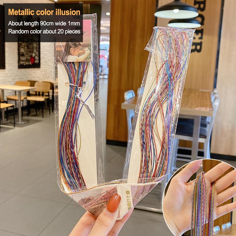 90Cm Mix Colorful 16-30Pcs Hair Braids Rope Strands For African Braids Girls Diy Ponytail Braids Women Styling Hair Accessories