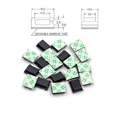 50pcs Self-adhesive Fiber Optic Cable Clips Mounting Buckle LED Strip Light Installation Clip Connector Electrical Wire Clip