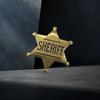 United States Governor's Honor Cap Badge Anniversary Medal Badge Glossy Star Pin Brooch Medal with Sheriff Badge