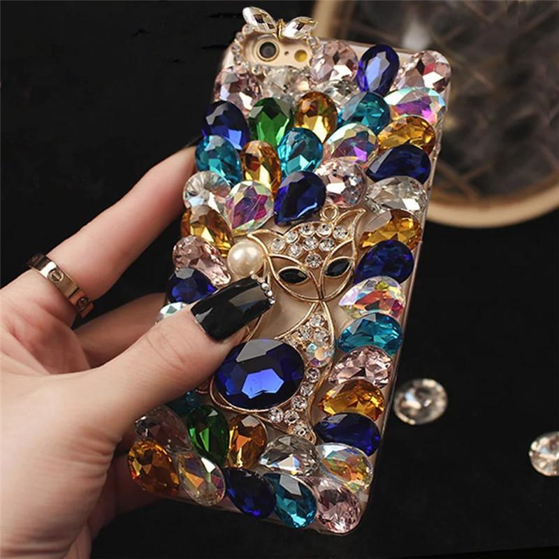 Strass Diamant Bling Hülle für iPhone 14 13 12 11 Pro Max/Samsung Z Flip 3 Z Fold 4 S23 S22 S21 S20 A13 A23 A33 A53 A52 A22 A32/Redmi 10 9 9A 9T 9C
