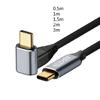 100W Type C To Type-C USB C Cable 90 Degree 10G Fast Charging Cord Right Angled